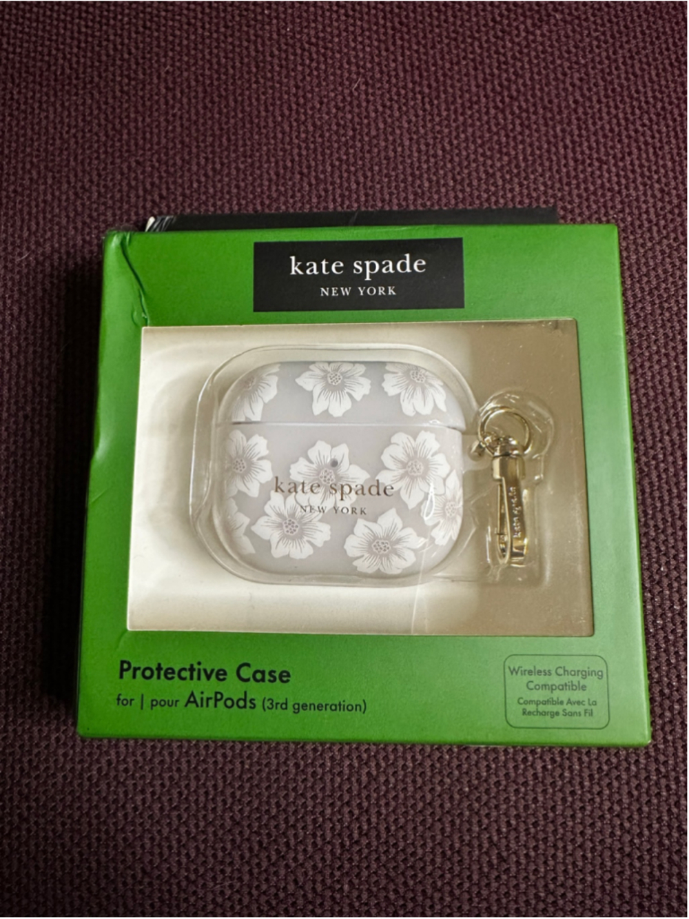 Kate Spade AirPods 3rd Gen Protective Case, White Floral